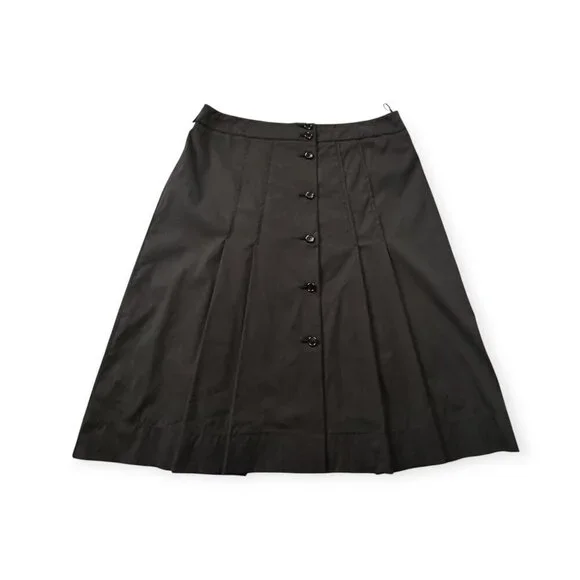 Prada Black Pleated Cotton Nylon Skirt Made in Italy 46 - Picture 5 of 12